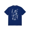 Koszulka POLAR Contrast Doodle Ultramarine/White